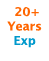 Icon representing 20 years of experience
